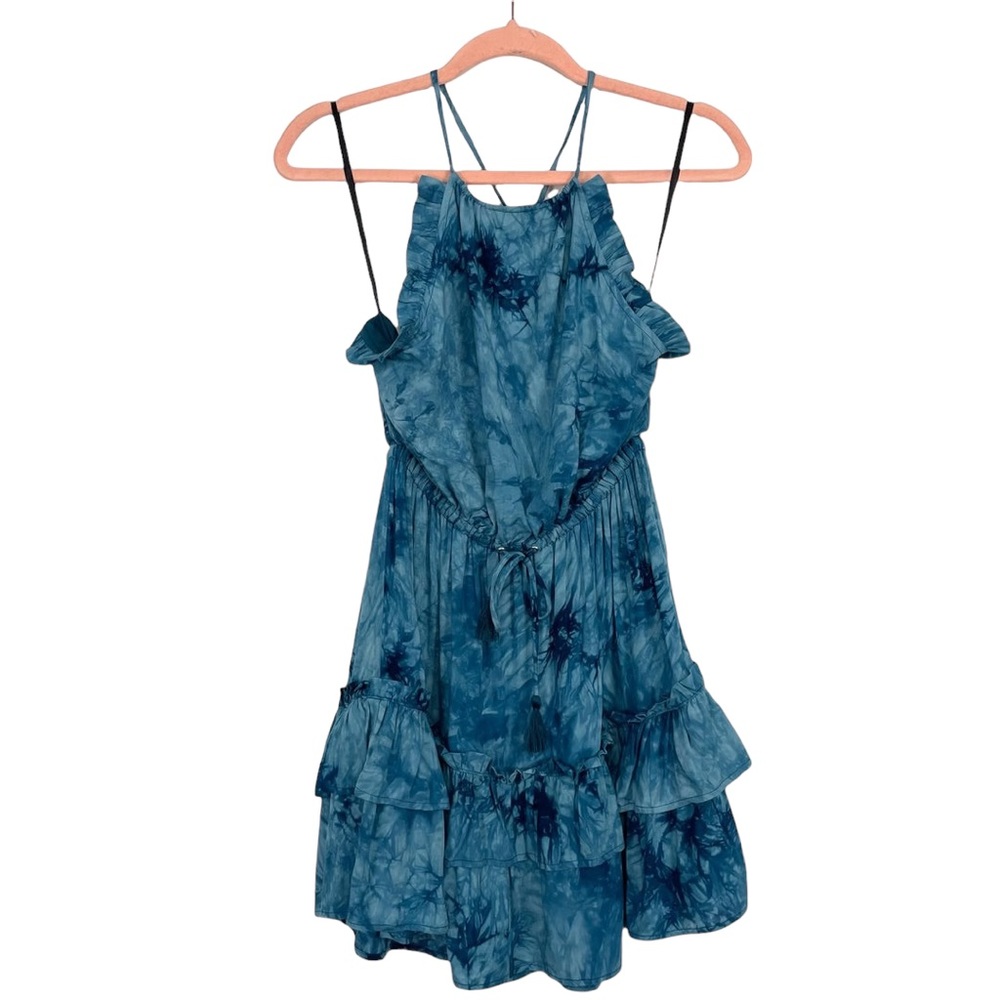 NWT Majorelle Baker Tie Dye Halter with Draw String Waist Mini Dress - Sz Small